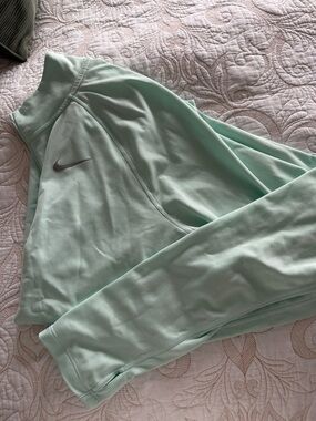Nike Mint Green Half-Zip Athletic Pullover